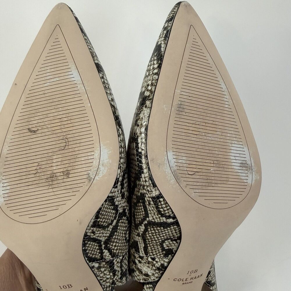 Cole Haan Grand Series Pumps Womens Phyton Slingback Embossed Leather Snake 10B - Picture 9 of 12